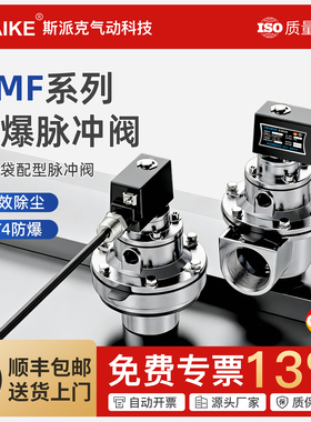 CT4防爆电磁脉冲阀DMF-Z-20/25/40/50/62/76S直角淹没式1寸2寸3寸