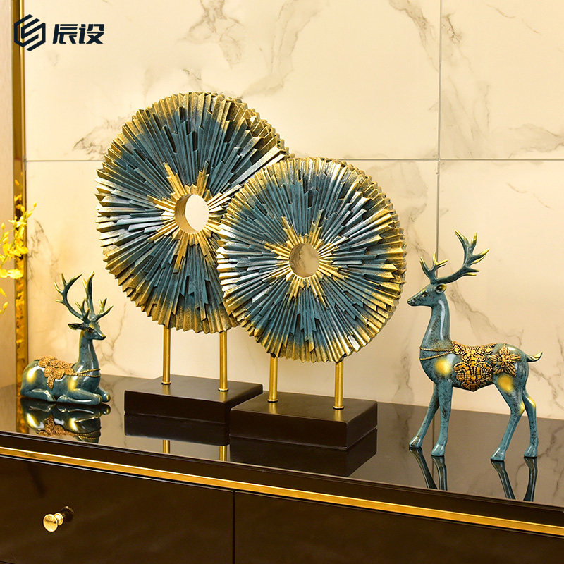 欧式客厅玄关创意鹿摆件电视柜轻奢高档美式现代家居高级酒柜装饰,家居饰品,装饰摆件,淘宝优惠券,粉丝福利购,淘宝优惠卷