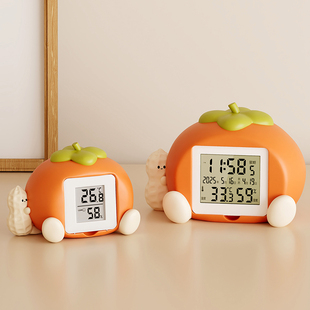 好事发生温湿度计室内家用精准好看创意摆件高颜值电子时钟摆台式