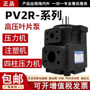 r液压油泵泵头配 全新pv2r1高压叶片泵PV2R2定量液压泵总成pv2r3