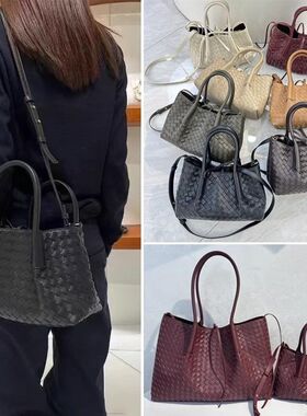 牛皮手工编织真皮女包 Pinacoteca小号手提包欧洲站单肩购物袋