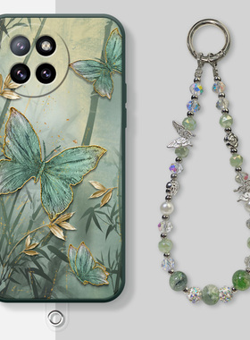 墨竹蝴蝶适用小米civi4pro手机壳civi3新款civi2挂绳女款春天绿色小米17promax硅胶软壳镜头全包防摔保护套