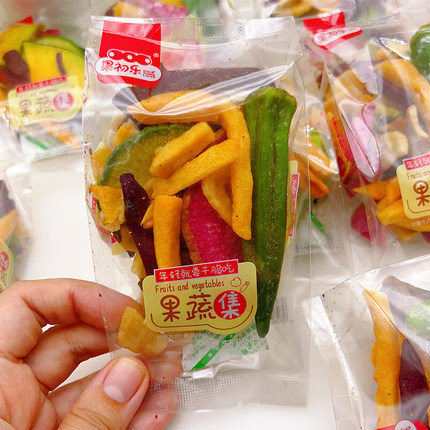 果初乐果干类蔬菜干什锦零食独立包装休闲零食混合装水果干香菇脆
