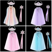 冰雪奇缘披纱爱莎艾莎斗篷公主披肩苏菲亚披风女童万圣节儿童装 扮