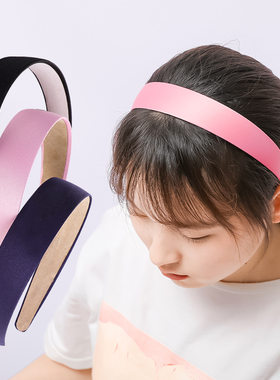 彩色素色发箍少女单色发箍女