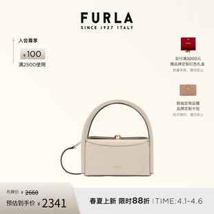 FURLA芙拉NICOLE牛皮迷你女士波士顿包保龄球包 春夏新品
