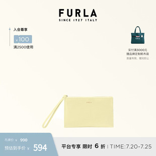 FURLA芙拉CLASSIC加大号女士牛皮信封包手拿包手腕包