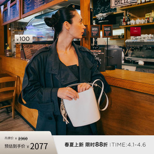 FURLA芙拉ROXIE牛皮迷你女士百搭质感水桶包斜挎包 春夏新品