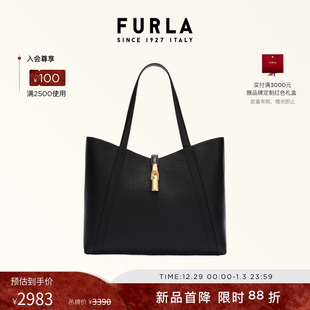 FURLA芙拉GOCCIA牛皮大号女士通勤大容量手提托特包 秋冬新品