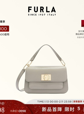 【甄选礼遇】FURLA芙拉ELLA牛皮小号女士手提包百搭气质斜挎包
