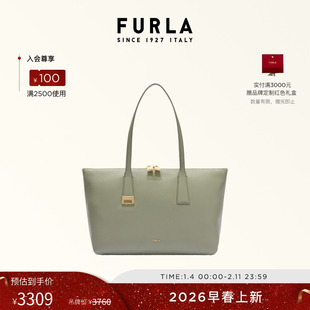 【情人节礼物】FURLA芙拉OLIVIA牛皮中号女士上班通勤手提托特包