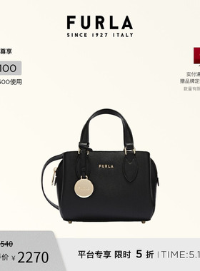 【礼物】FURLA芙拉MINERVA牛皮迷你女士托特包单肩斜挎包
