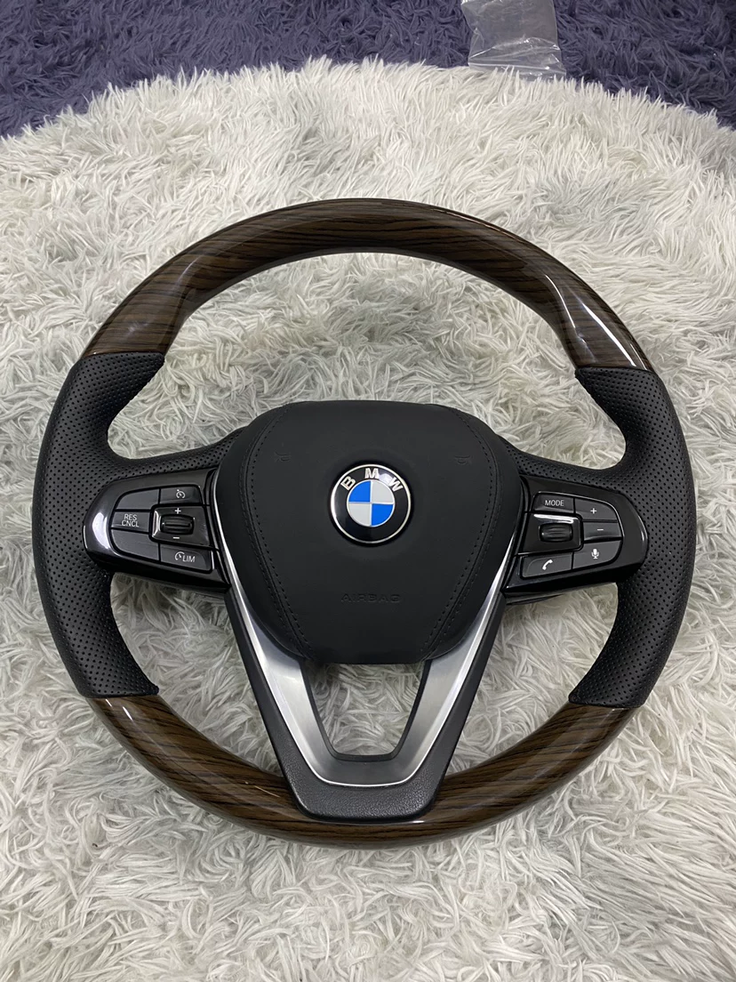 Руль BMW, роскошный руль из персикового дерева поддерживает установку на F-станцию, установка без разрушения существующей конструкции