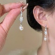 「千金水滴」简约风女银色耳钉气质小众复古无耳洞耳夹