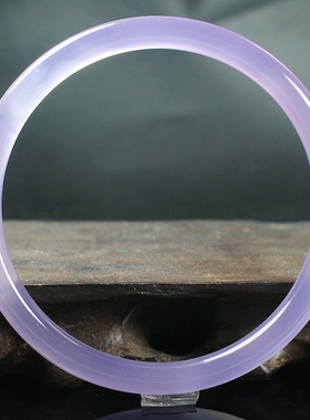 气质紫玉髓圆条手镯女美人条