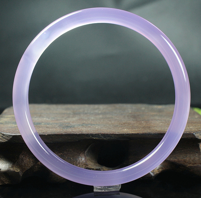 气质紫玉髓圆条手镯女美人条