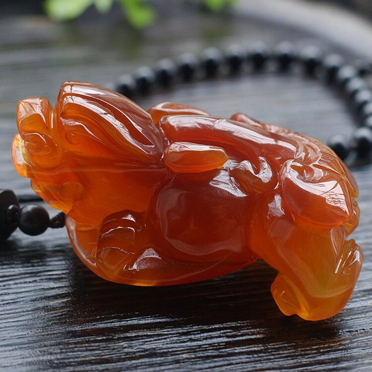 天然玛瑙貔貅把件小摆件把玩件