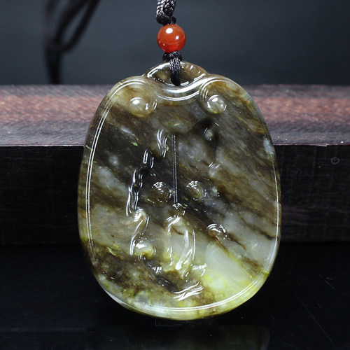 天然独山玉悟道意境挂件玉吊坠