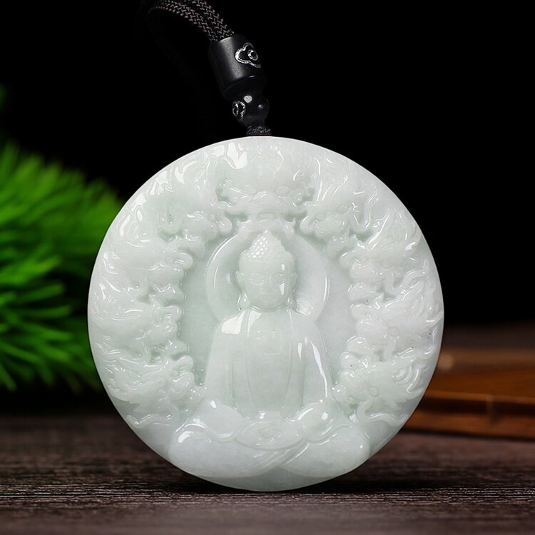 天然翡翠A货玉九龙护主玉挂件