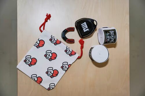 HUMOR PUNCH帆布小收纳袋 可收纳搏击缠手绑带,护齿 拳击泰拳散打