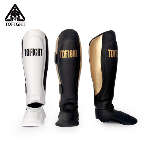 TOFIGHT胫护具护搏击格斗脚背护踝板散打护腿自由拳击泰拳连护腿