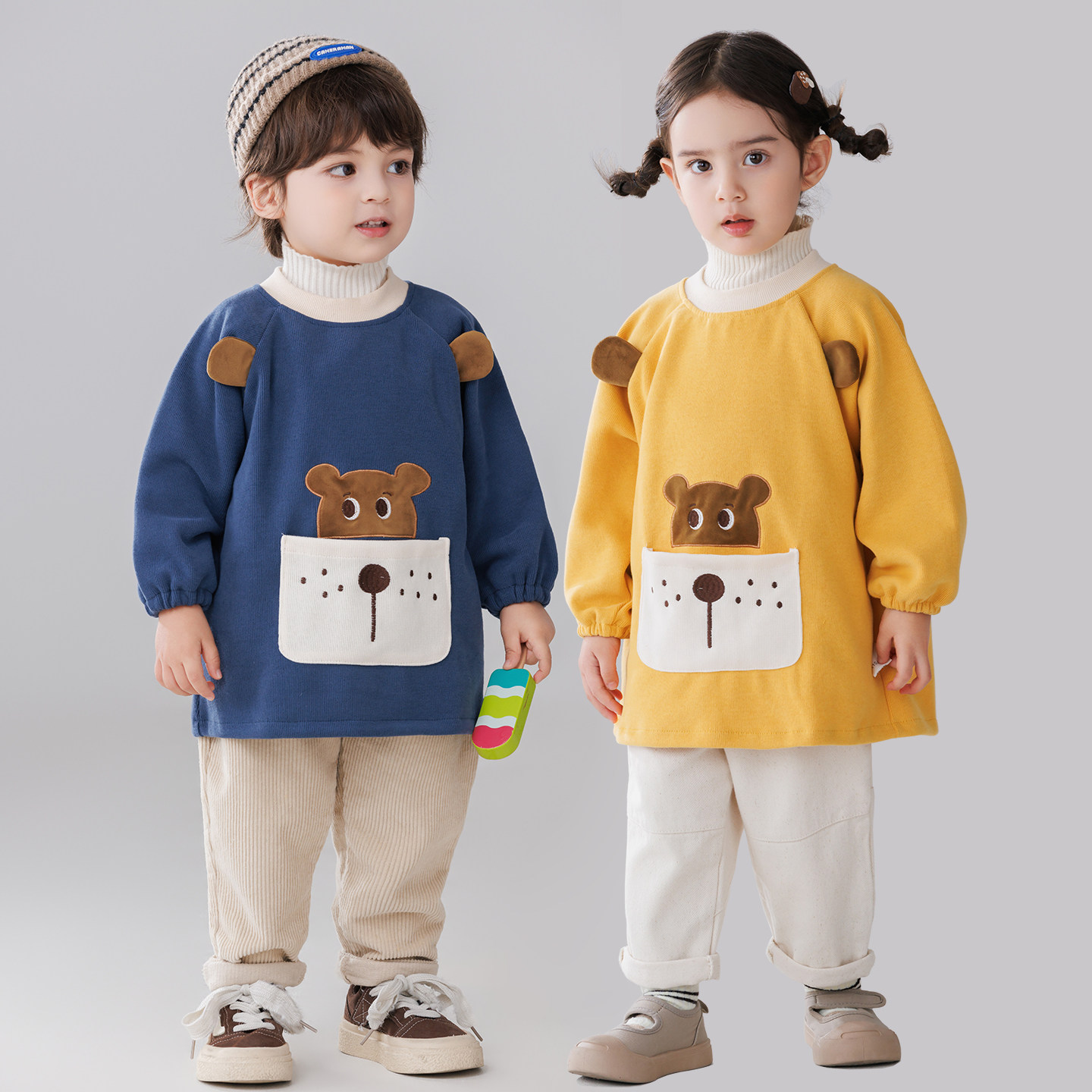 宝宝秋冬可爱防水围兜男童新款吃饭防脏罩衣女孩外穿长袖按扣护衣,童装/婴儿装/亲子装,反穿衣/罩衣,淘宝优惠券,粉丝福利购,淘宝优惠卷