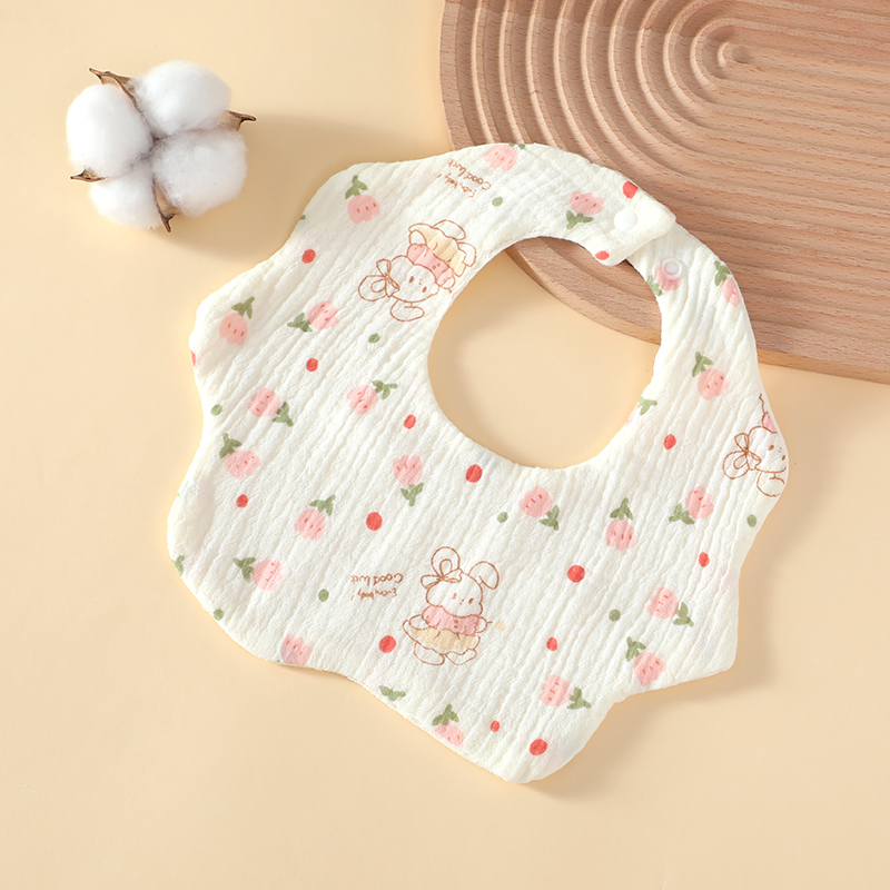 婴儿口水巾纯棉六层纱布围嘴