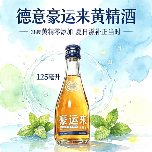德意豪运来高端男士阳刚能量酒38度*125ml/6瓶礼盒装露酒