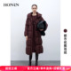 HK55YR761 白鸭绒外套冬季 HONRN 红人连帽羽绒服女中长款
