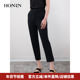HONRN 直筒垂感女春秋HH11OK813 子九分休闲裤 红人修身 小脚束脚裤
