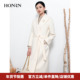 HONRN 红人中长款 系带山羊绒羊毛呢子大衣外套女秋冬HI55OD866