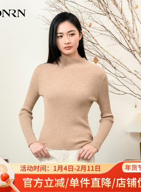 HONRN/红人半高领套头羊毛衣针织衫上衣打底衫女秋冬HI55OM658