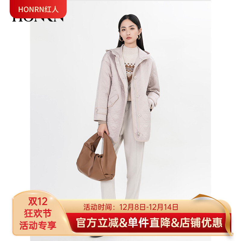 HONRN/红人中长款棉衣棉服外套