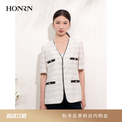 HONRN/红人小香风针织开衫外套