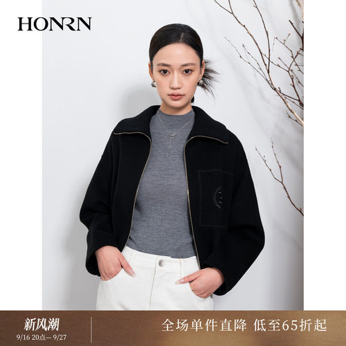 HONRN/红人山羊绒羊毛呢子外套