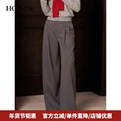 新款 HL11OK157 红人宽松垂感阔腿休闲裤 女春季 商场同款 HONRN