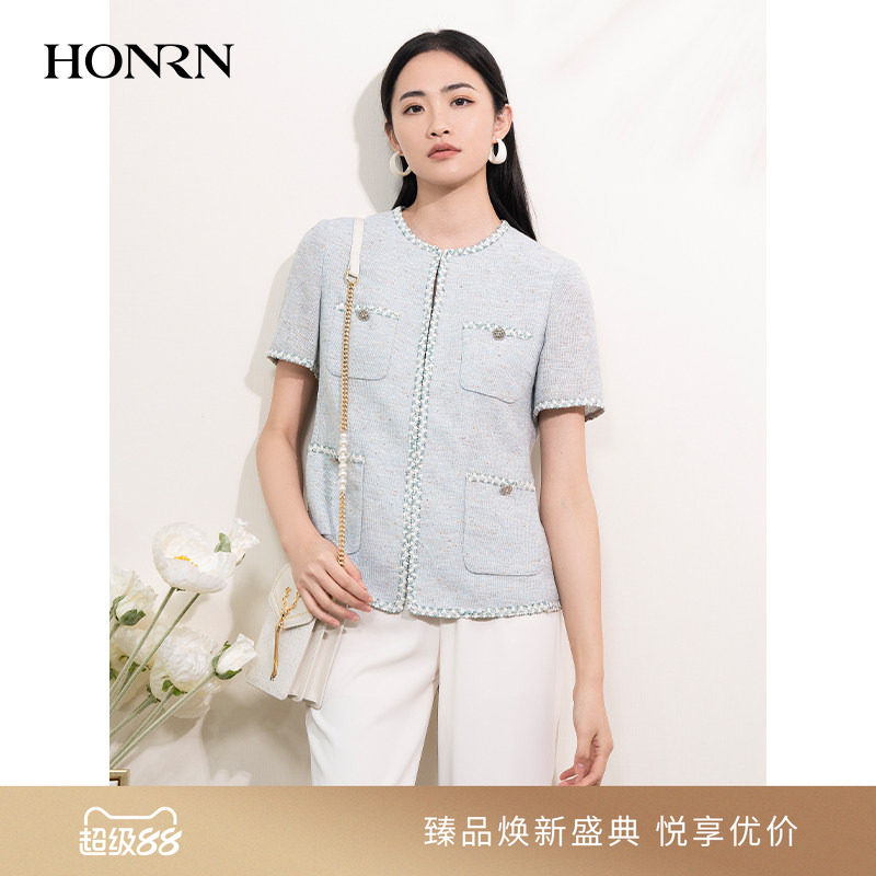 HONRN/红人短袖小香风开衫外套图片