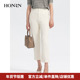 HONRN HH33OK422 女春秋款 红人米白修身 显瘦九分直筒垂感休闲裤