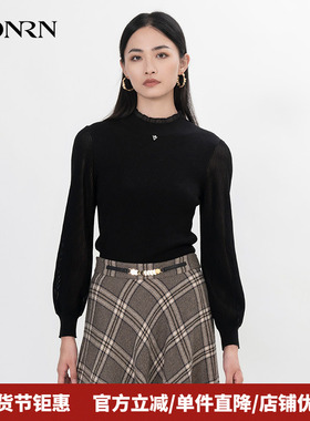 HONRN/红人修身高领打底羊毛衣针织衫内搭上衣女秋冬HI55OM103