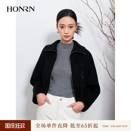 HONRN/红人山羊绒羊毛呢子外套