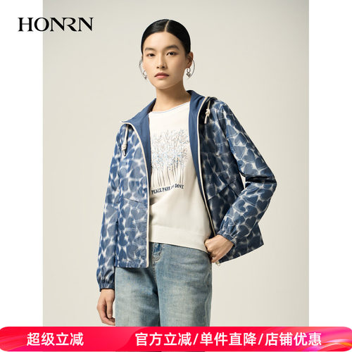 HONRN/红人双面穿连帽短款外套