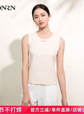 HONRN/红人休闲修身打底圆领无袖吊带背心女内搭夏季款HI22OB238