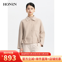 HONRN/紅人短款羊毛大衣外套