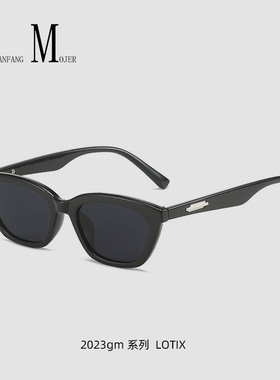 王嘉尔同款gm墨镜男款潮痞帅复古高级感猫眼太阳眼镜偏光网红小框