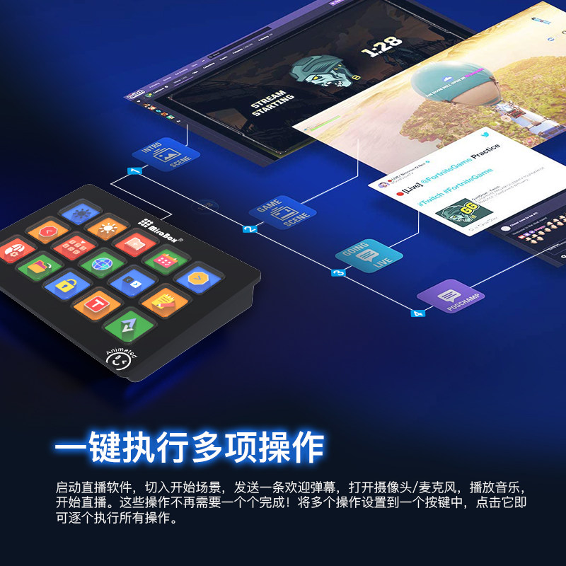 mirabox妙联宝streamdeck自定义键盘带屏幕可视化电脑桌面控制台,电脑硬件/显示器/电脑周边,键盘,淘宝优惠券,粉丝福利购,淘宝优惠卷