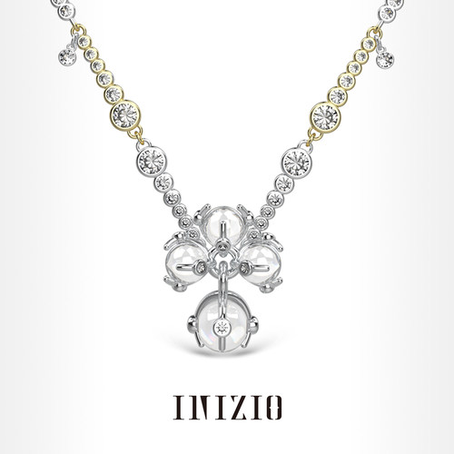 INIZIO光启十字雪花拼色项链
