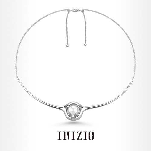 INIZIO 灵露系列 新品灵露之时项圈白水晶镀金高级感原创设计小众