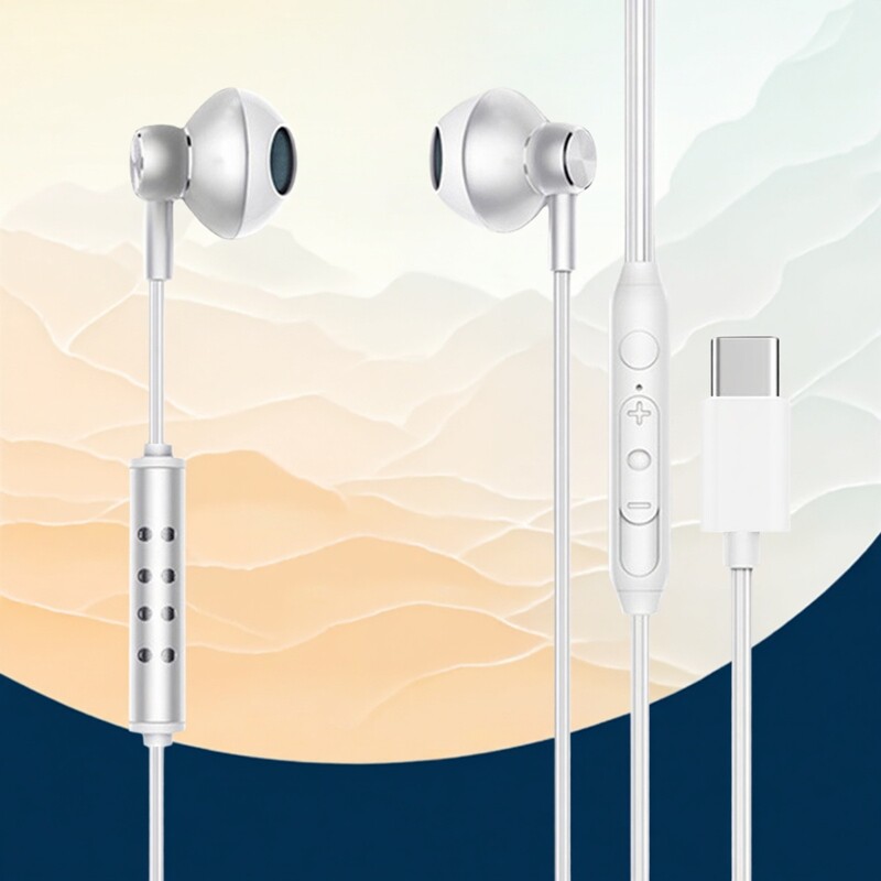 入耳式双麦克风有线耳机重低音