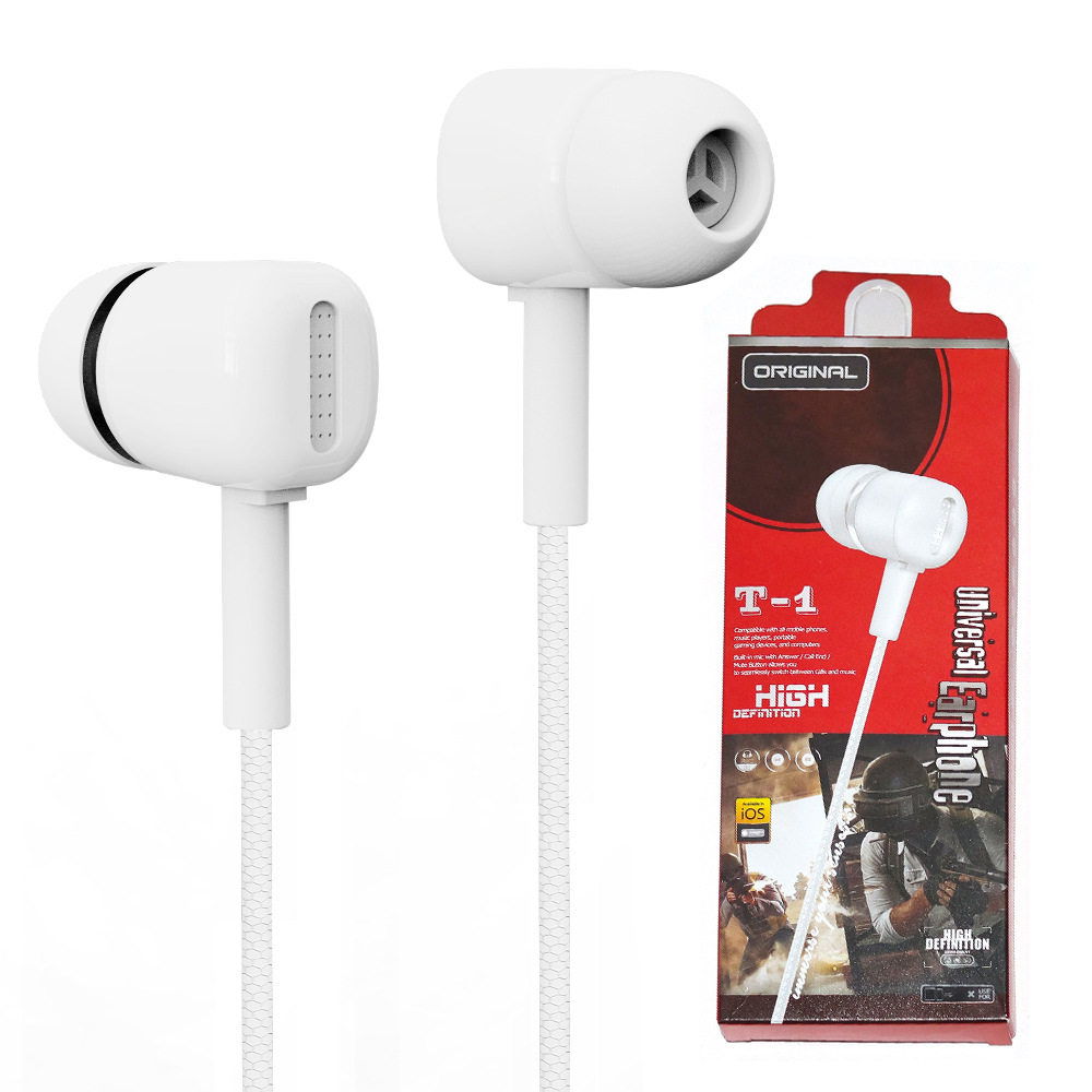 有线耳机3.5圆孔重低音入耳式线控耳机手机电脑音乐游戏带麦通话