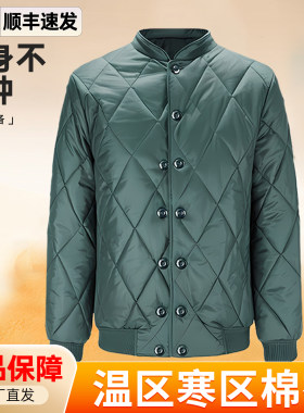 正品寒区棉衣男冬季保暖绿棉衣加厚抗寒制式棉袄套装松枝绿棉衣裤